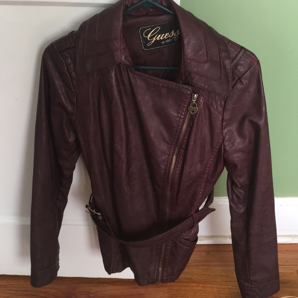 Leather biker jacket